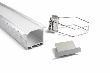 Preview: Federnder Montageclip für eine schnelle und sichere Befestigung des LED-Profils.